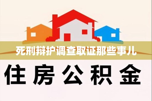 重庆死刑辩护调查取证那些事儿