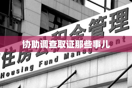 重庆协助调查取证那些事儿