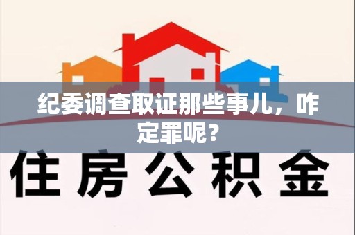 重庆纪委调查取证那些事儿，咋定罪呢？