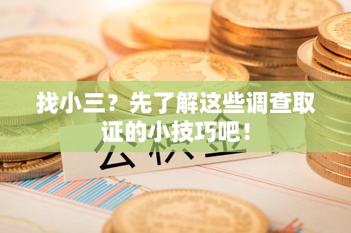 重庆找小三？先了解这些调查取证的小技巧吧！