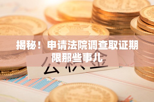 重庆揭秘！申请法院调查取证期限那些事儿