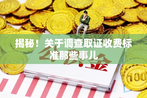 重庆揭秘！关于调查取证收费标准那些事儿