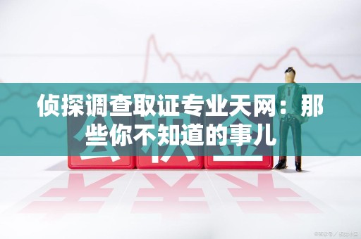 重庆侦探调查取证专业天网：那些你不知道的事儿