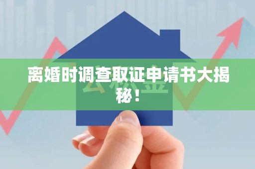 重庆离婚时调查取证申请书大揭秘！