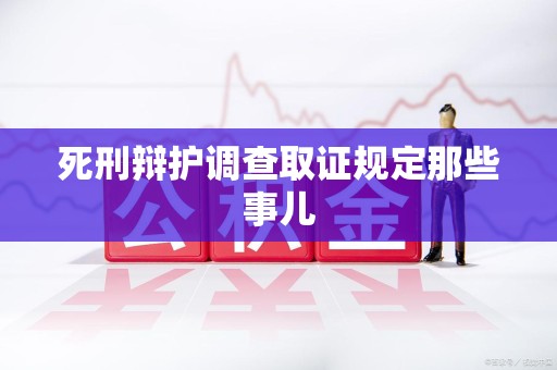 重庆死刑辩护调查取证规定那些事儿
