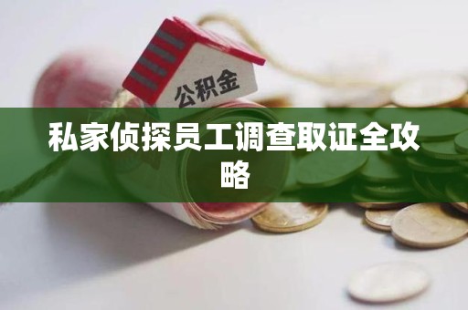 重庆私家侦探员工调查取证全攻略